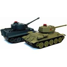 Радиоуправляемый танковый бой Huan Qi Т34 и Tiger масштаб 1:28 RTR 2024 - купить недорого