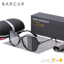 BARCUR Photochromic Sunglasses Women Oval Polarized Round Sun Glasses Gradient Glass Lady Eyewear UV400 2024 - buy cheap