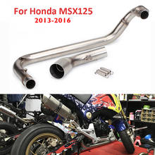 Msx125 tubo de conexão de escapamento da motocicleta, tubo de cabeçote dianteiro para honda msx125 2013 a 2016 2024 - compre barato
