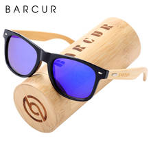 BARCUR Trending Styles Polarized PC Frame Bamboo Sunglasses Wood Sun glasses Female Men shades Oculos de sol 2024 - buy cheap