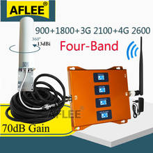 ¡Nuevo! Amplificador de señal 4G de cuatro bandas, repetidor de teléfono móvil GSM 2G, 3G, 4G, DCS, WCDMA, LTE, 900, 1800, 2100, 2600 Mhz 2024 - compra barato