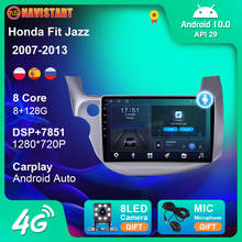 Radio con GPS para coche, reproductor Multimedia con Android 10, Audio estéreo, vídeo, sin CD, 2 Din, Carplay, BT, 4G, para Honda Fit Jazz 2007-2013 2024 - compra barato