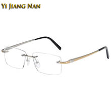 Men Pure Titanium Optical Rimless Eyewear Lightweight Flexible Business Prescription Glasses Frame Women Eyeglasses Spectacle 2024 - buy cheap