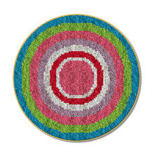DIY Mat Kit de costura sin alfombra de ganchillo hilo cojín tapiz bordado alfombra para armar alfombra kits de piso alfombra redonda color 2024 - compra barato