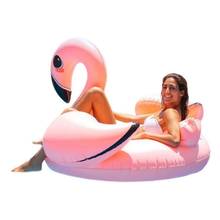 Flamingueo flamingo inflável gigante para piscina, acessórios para praia, festa, boia de praia, diversão aquática 2024 - compre barato