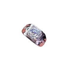 KJJEAXCMY boutique jewelry-Anillo de Plata de Ley 925 con incrustaciones de GEMA de diamante Mosang para hombre, detección de soporte 2024 - compra barato