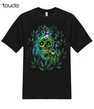 Camiseta gráfica divertida para fumar marihuana calavera hierba olla marihuana 420 Stoner regalo 2024 - compra barato