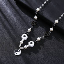 KPOP-collar cadena gótica KRIS, cadena de perlas, Diablo, Tai Chi, Yin Yang, Bagua, colgante, regalos, 1 pieza 2024 - compra barato
