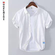 Summer casual shirt men short sleeve 100% cotton man Breathable tops high quality men clothing Asian size XXXL 1609 2024 - compre barato
