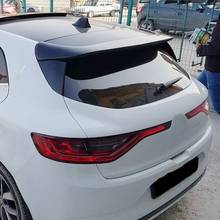 Spoiler no telhado para renault megane iv 2016 modelo e após o produto de fibra de vidro pintado piano preto ou cor do corpo do carro 2024 - compre barato