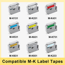 Labelwell MK231 12mm Label Tape Compatible for Brother M-K231 MK 231 MK-231 Black on White Pattern Ribbon for P-touch Printer 2024 - buy cheap