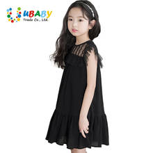 Vestido de encaje negro para niñas, ropa con tutú, bonito vestido de fiesta de algodón, 2020 2024 - compra barato
