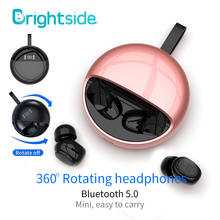 Беспроводные наушники Bright Side Bluetooth5.0, наушники с басовым звуком, наушники на мобильный телефон, мини спортивные наушники, Tws наушники 2024 - купить недорого