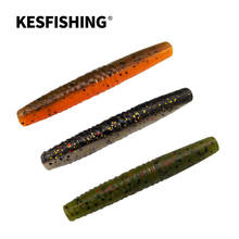 Kespesca-isca de minhoca macia, de plástico, 65mm, 4g, para pesca de carpa, isca de mergulho 2024 - compre barato
