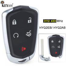 KEYECU 315MHz/ 433MHz HYQ2EB/ HYQ2AB 5 Button Keyless Smart Remote Key Fob for Cadillac CTS ATS XTS XT4 XT5 CT6 2014-2020 2024 - buy cheap