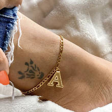 ankle bracelet Initial Anklets Bracelets For Women Charm alphabet boho bracelet on the leg Stainless Steel Gold Chain jewerly 2024 - buy cheap