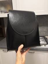 High Quality Genuine Leather Women Rucksack Knapsack Cross Body Shoulder Messenger Bags Fashion Simple Female Back Day Pack 2026 - Delighted! I love my backpack. Beautiful glossy black. That the natural leather on the flap, that the eco-skin of the backpack itself-look identical to beautiful, do not distinguish. The accessories are darkened, without scratches-I 've been wearing it for a month and there are no problems with it. The only thing that would suggest to make internal partitions in small compartments on rivets or something similar, because when packing things they are very interfering. The straps are cool, with a fabric backing, do not slip on the jacket.