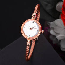 Luxury Women's Watches Women Rose Gold Stainless Steel Bracelet Watch Ladies Elegante Rhinestone Bangle Watch reloj mujer 2024 - buy cheap