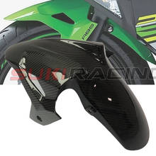 Guardabarros de fibra de carbono para motocicleta, accesorio para Kawasaki Ninja 400, guardabarros delantero de fibra de carbono, deflector para Ninja400 2018 2024 - compra barato