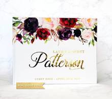 Floral Wedding Guest Book wedding Guestbook Wedding Album Custom Guest Book Landscape Horizontal With Flowers 2024 - buy cheap