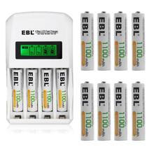 EBL 1.2v AAA Battery 1100mAh Nimh Rechargeable Battery + Smart LCD Battery Charger for AA AAA Ni-MH Ni-CD Rechargeable Batteries 2024 - buy cheap