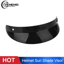 Vehemo 3-Snap Motorcycle Cycling Helmet Peak Top Sun Shade Visor Shield Black 2024 - buy cheap