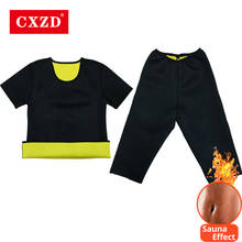 CXZD-Pantalones moldeadores de neopreno para mujer, camisa moldeadora de cuerpo, entrenador de cintura, adelgazamiento térmico, Sauna para el sudor, fajas reductoras y moldeadoras 2024 - compra barato