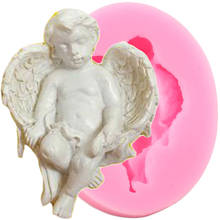 Asas de anjo moldes de silicone diy cupcake topper fondant bolo ferramentas de decoração jóias resina argila doces chocolate gumpaste moldes 2024 - compre barato