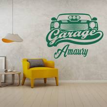 Personalized Name Car Garage Silhouette Wall Decal Auto shop Garage Sticker Decoration Removable A002035 2024 - buy cheap