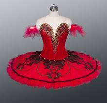 Professional Ballet Tutus Girls Pancake Swan Dress Classical Performance Ballerina Costume ballet dress red 2024 - buy cheap