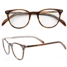 Women Round Fashion Glasses Frames Men Tortoise Optical Eyeglass Frames Acetate Vintage Popular Black Brown Prescription Eyewear 2024 - buy cheap