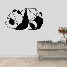 Calcomanía de pared con diseño geométrico de Panda para decoración del hogar, pegatina de pared extraíble para sala de estar, A002369 2024 - compra barato