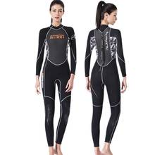Maiô de neoprene + tubarão para mergulho, peça única, camuflado, feminino, quente, natação, surf, anti-uv 2024 - compre barato