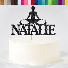 Custom Yoga Cake Topper, Yogi glitter Cake Topper,Personalized Yoga Party Decorations,Zen Birthday Party,Yoga Instructor Topper 2024 - buy cheap
