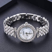 Jankelly  Good Qualtiy AAA Zircon Elements Leaf Austrian Crystal Bracelet Watch for Wedding Party Fashion Jewelry 2018 HOT 2024 - buy cheap