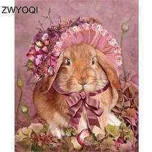 Full Square Diamond painting Cross stitch Hamster flower hat Full Round Diamond embroidery Hamster flower hat DIY Diamond mosaic 2024 - buy cheap