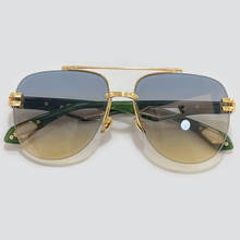 Солнцезащитные очки-авиаторы без оправы для мужчин и женщин, роскошные винтажные брендовые солнечные очки для вождения в стиле ретро 2024 - купить недорого