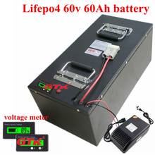 Pacote de bateria de caixa de metal, 60v, 60ah, lifepo4, bms embutido, não é chumbo-ácido, para rv, motor ev, bicicleta eletrônica, motor 3000w, 3600w 2024 - compre barato
