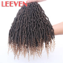 Leeven Pre Twisted Spring Twist Crochet Hair 14'' 18‘’ Synthetic Crochet Braids Hair Pre Looped Fluffy Twists Braiding Hair 2024 - buy cheap