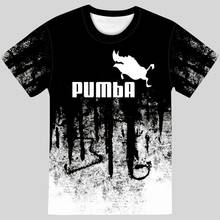 2020 Забавные футболки, милые футболки homme Pumba, мужские повседневные хлопковые топы с короткими рукавами, крутая футболка, летний Трикотажный костюм, футболка 2024 - купить недорого