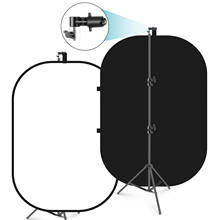 Neewer 5'x6.5' Chromakey Black & White 2-in-1 Double-Sided Collapsible Backdrop with Support Stand, for Photo and Video Shooting 2024 - buy cheap