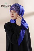 Hijab Turban Hand Made Haute Couture Embroidery Wedding Scarf Differenza Muslim Women clothing Islamic Fashion Uzbekistan 2024 - buy cheap