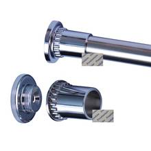 2Pcs Shiny Chrome Zinc 19mm 22mm 25mm 28mm Rod Flange Bracket Support With Threaded Barrel For Closet Drapery Curtain 2024 - buy cheap