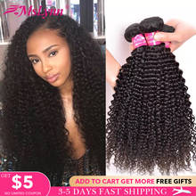 Afro Kinky Curly Bundles Brazilian Hair Weave Bundles Human Hair Weave Bundles 4 or 3 Bundles Natural Black Mslynn Remy Hair 2024 - buy cheap