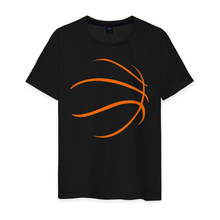 Мужская футболка хлопок Баскетбольный мяч 2024 - купить недорого