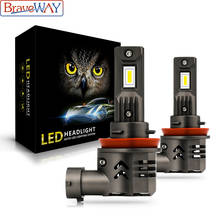 BraveWay-Mini faro LED para coche, 16000LM, H7, H11, H1, H3, 9005, 9006, HB3, HB4, 12V, 3570 Chips, tinte de luz 2024 - compra barato