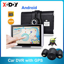 XGODY Android 7" Car Dash Camera DVR GPS 1GB RAM 16GB ROM Touchscreen Navigation Car WiFi AvIn EU Map 2020 Dashcam Navigator 2024 - buy cheap