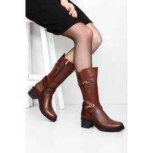 Botas femininas de couro legítimo arbitrável, envio rápido 44560 feito em turquia 2024 - compre barato