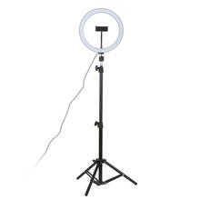 Кольцевой светильник для студийной камеры, светодиодный светильник для селфи, лампа для фото-и видеосъемки с штативами, кольцевой Настольный светильник для селфи для Canon 2024 - купить недорого