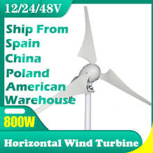 China Factory 800W 12V Wind turbine with 3 5 blades and free MPPT controller small wind turbine for home use 2024 - buy cheap